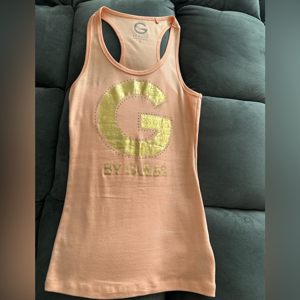 Guess Women Tank Top with Gold Logo, unused !